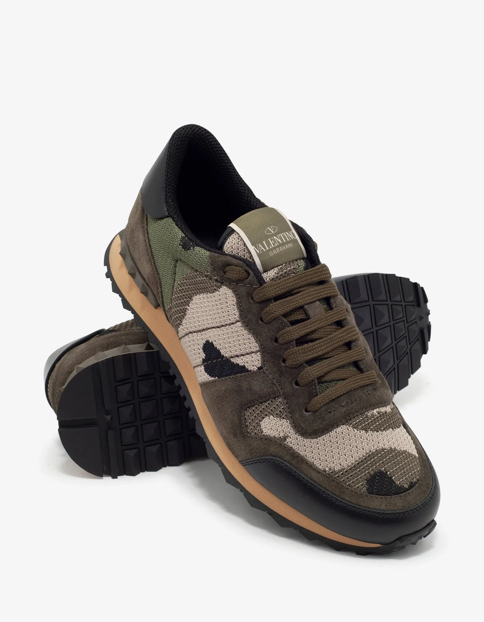 Green Mesh Camouflage Rockrunner Trainers