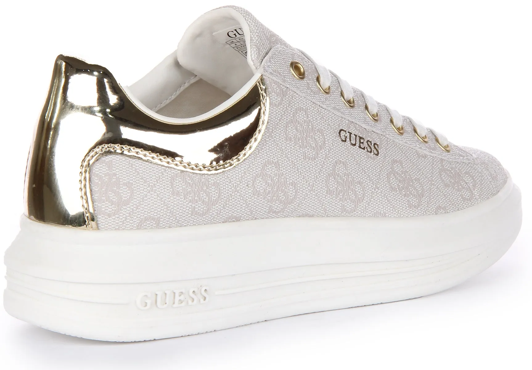 Guess Vibo 4G Trainers In Ivory For Women