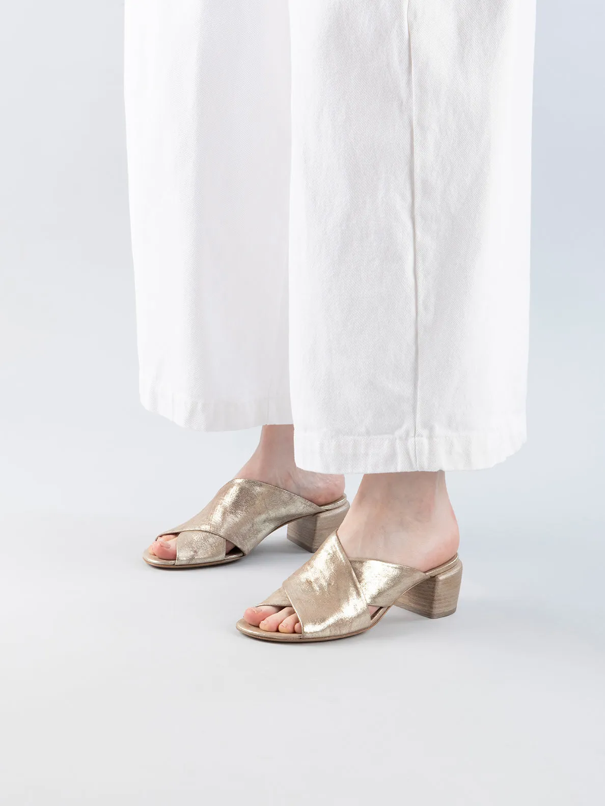 HADRY 007 - Taupe Leather Slide Sandals