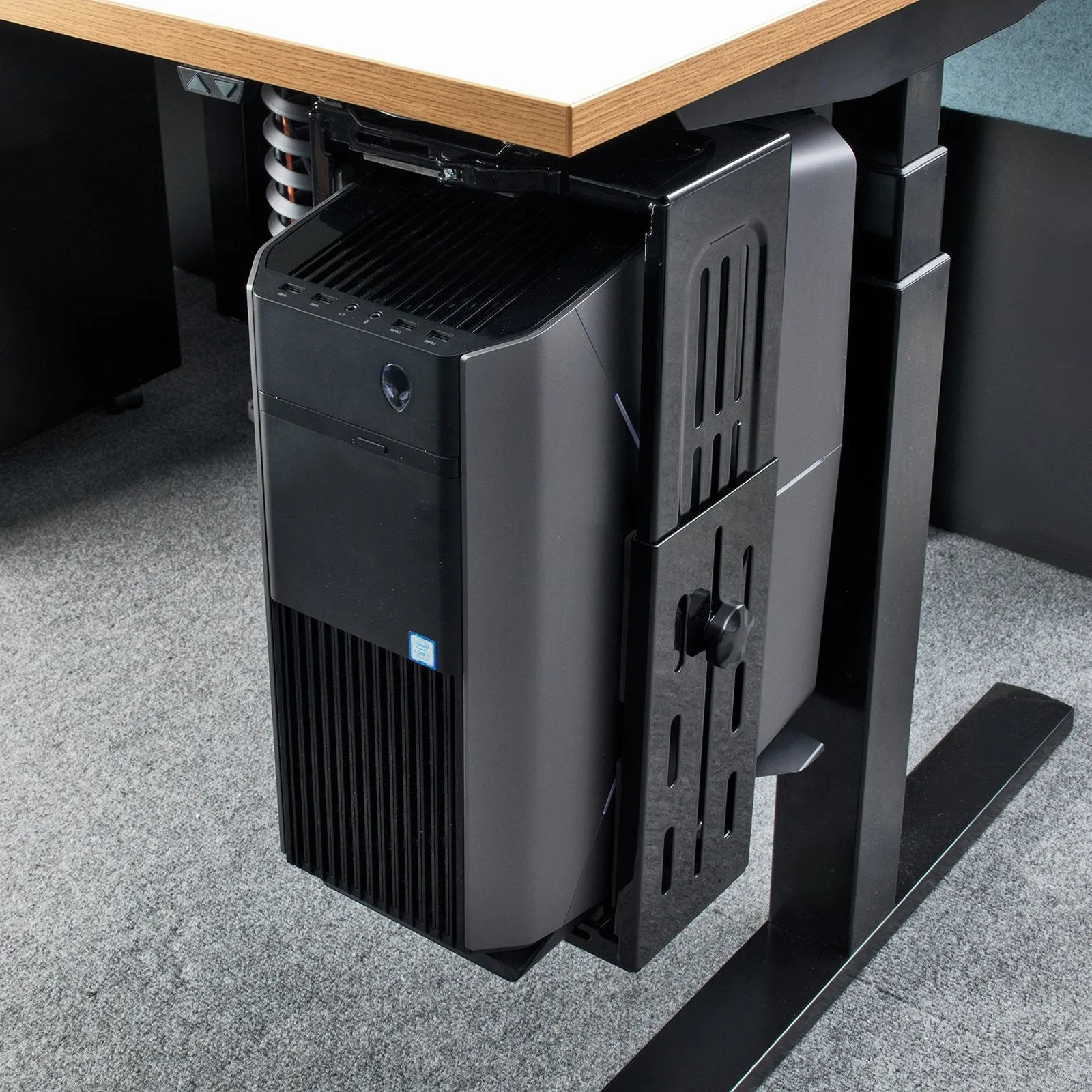 Halo large under desk CPU holder