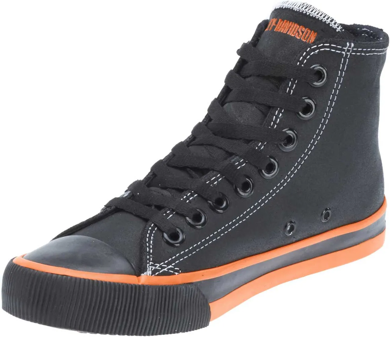 Harley Davidson Classic High-top Men's Sneaker | D93816 Nathan Black/Orange