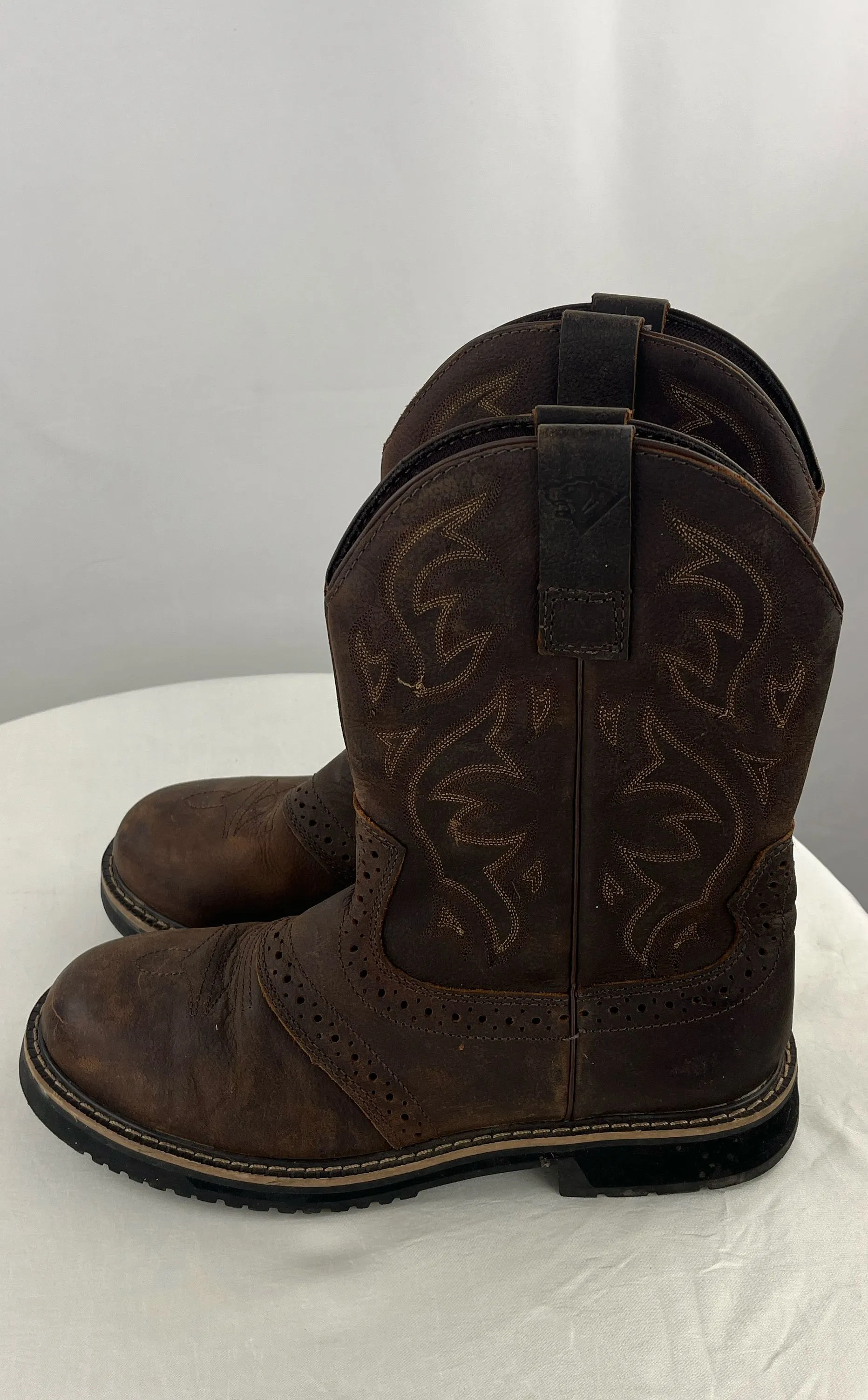 Herman Survivors Brown Chevron Western Boot Men 9