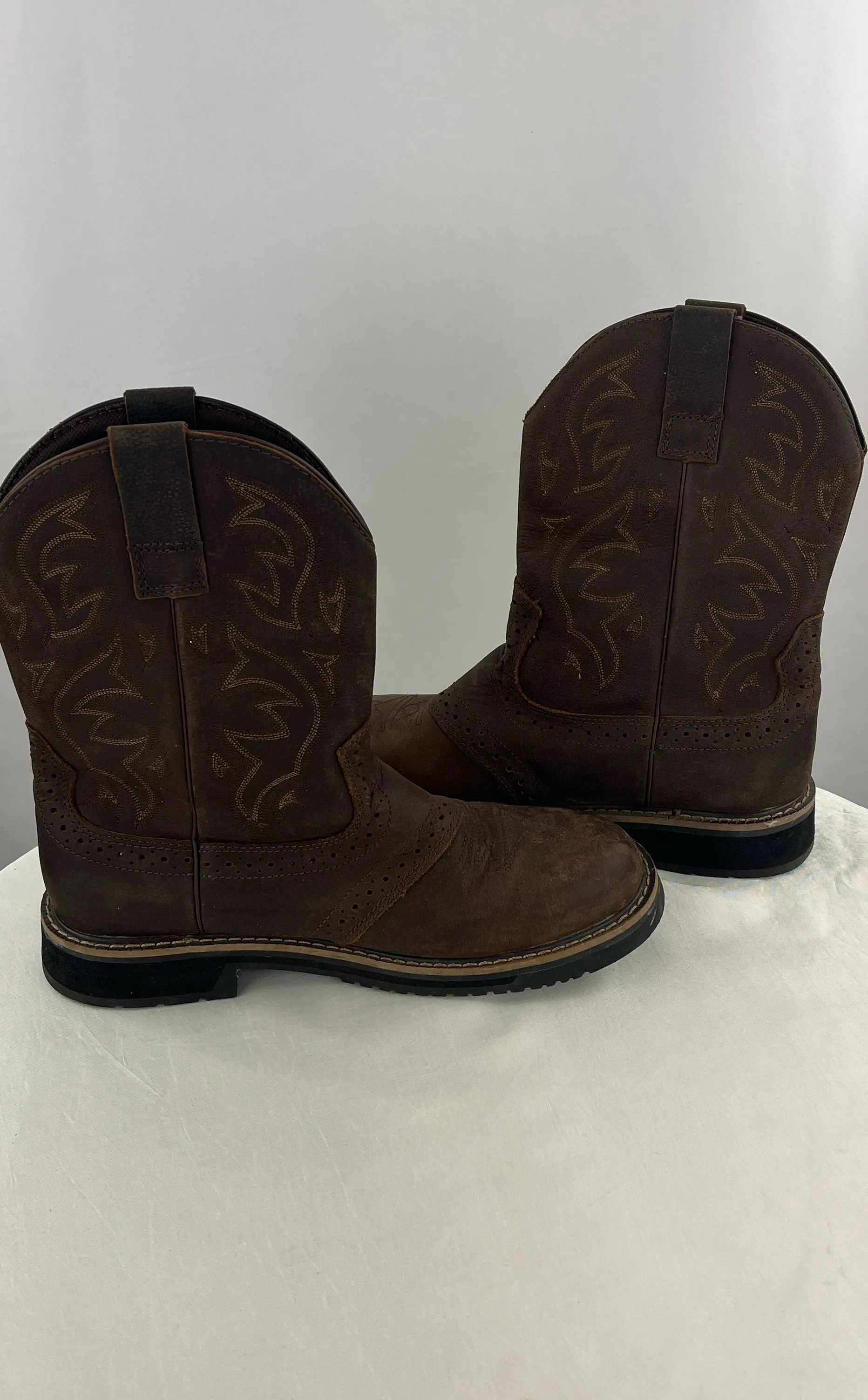 Herman Survivors Brown Chevron Western Boot Men 9