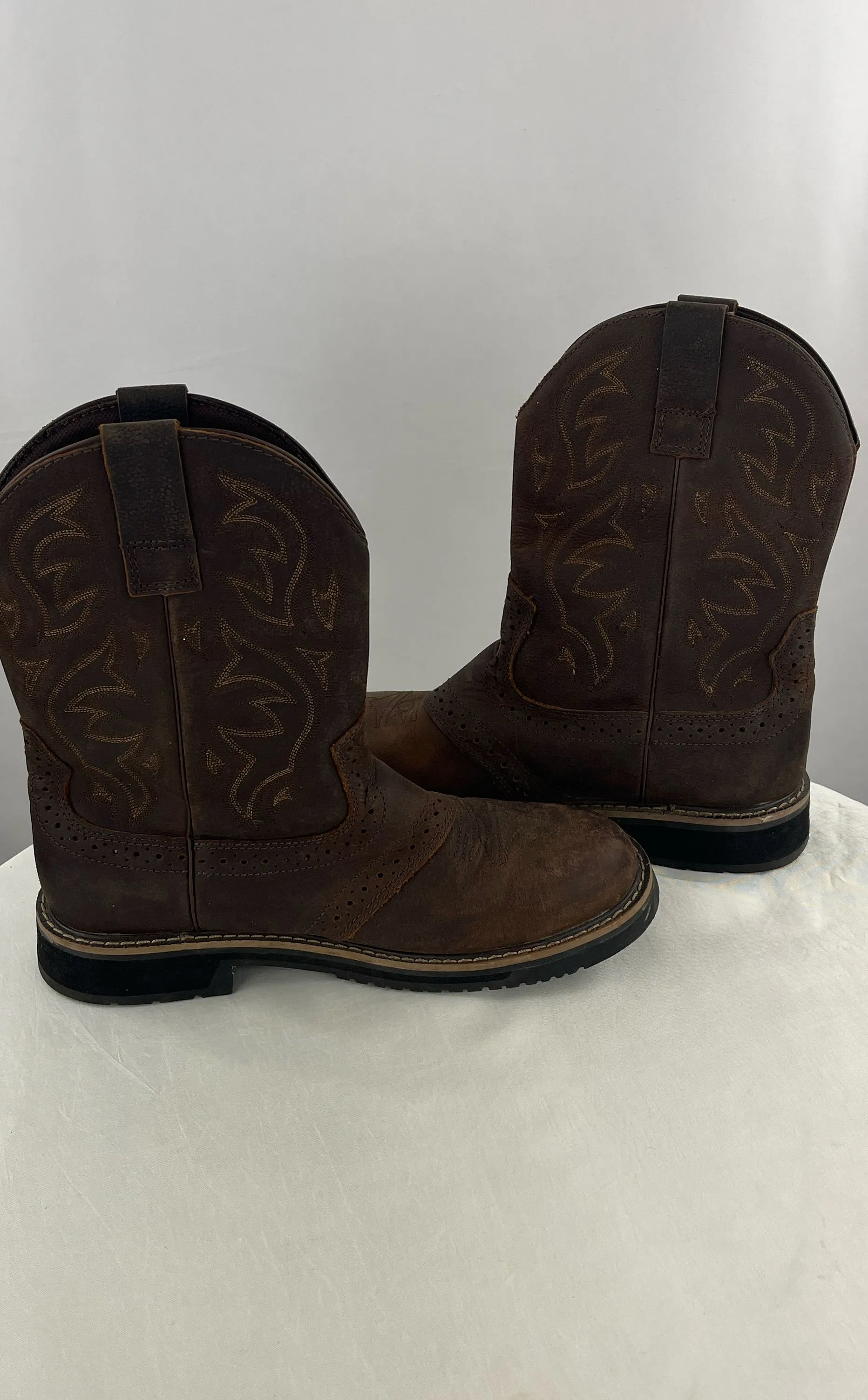 Herman Survivors Brown Chevron Western Boot Men 9