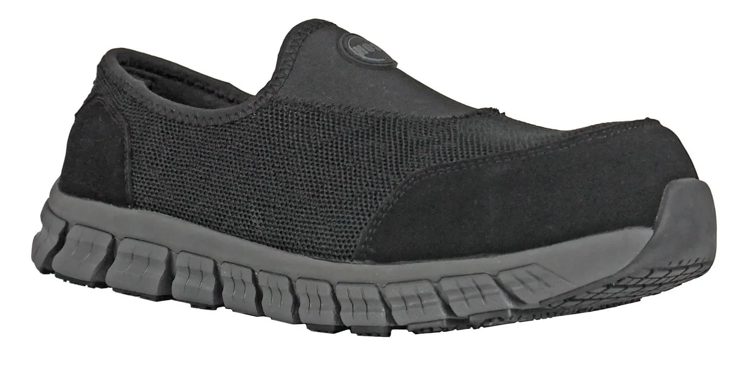 Hoss Boots Mens Black Mesh Meteorite CT Slip-On Work Shoes