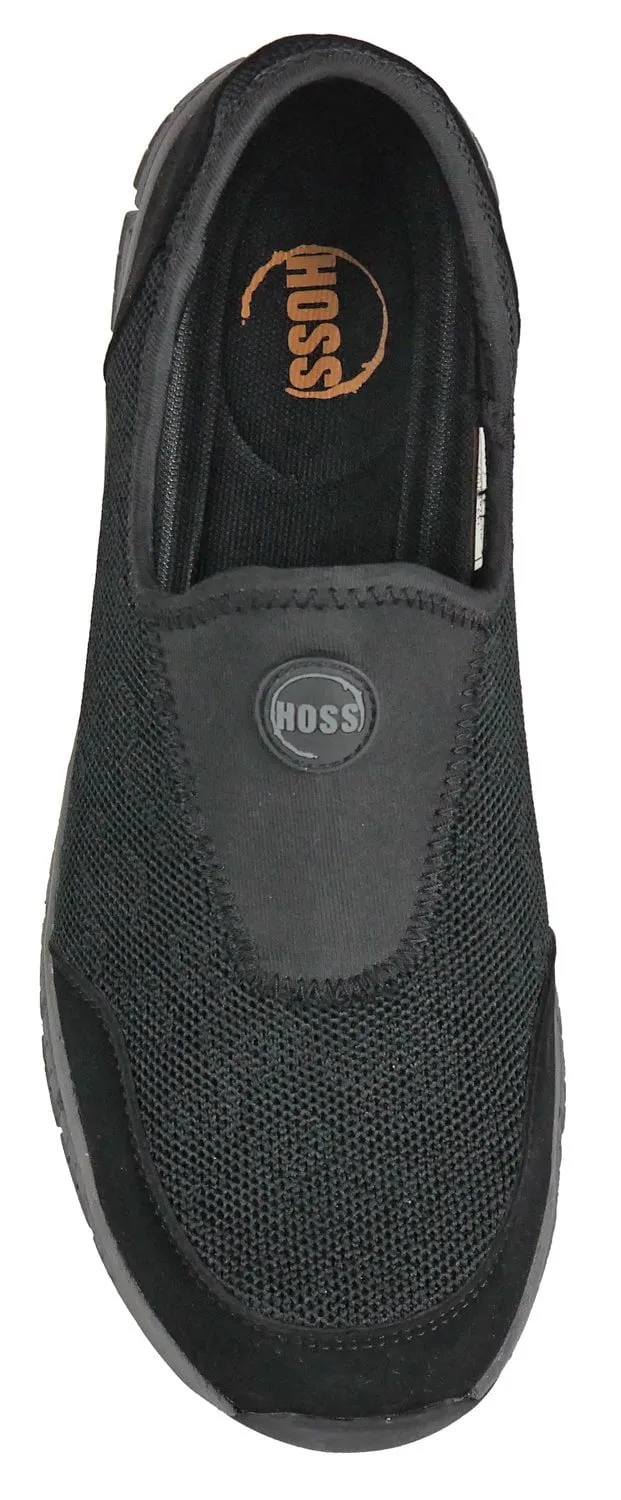 Hoss Boots Mens Black Mesh Meteorite CT Slip-On Work Shoes