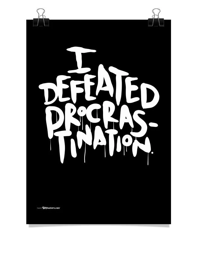 I Defeated Procrastination Poster