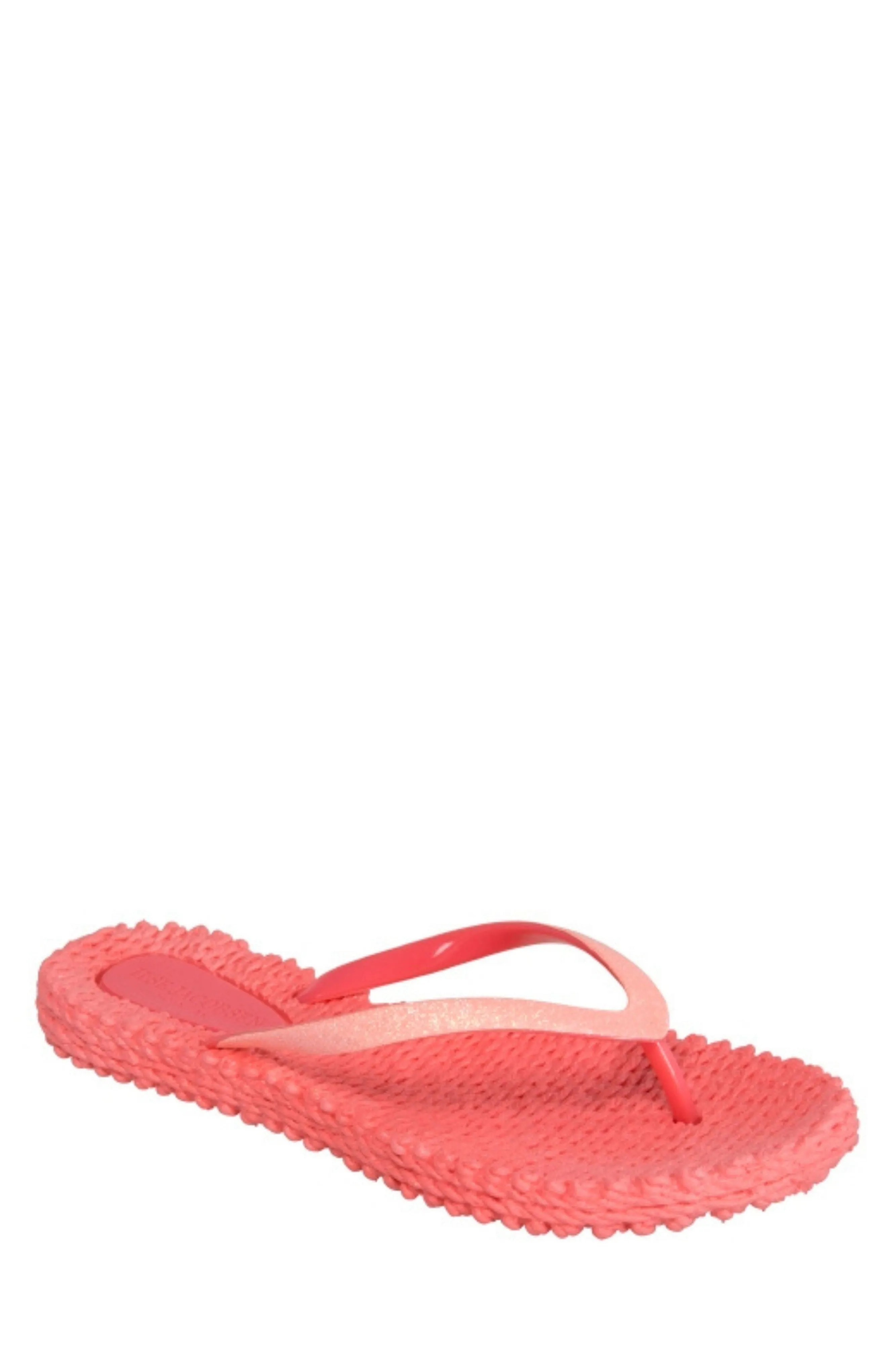 Ilse Jacobsen Indian Red Cheerful Flip Flops with Glitter