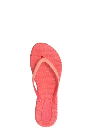 Ilse Jacobsen Indian Red Cheerful Flip Flops with Glitter