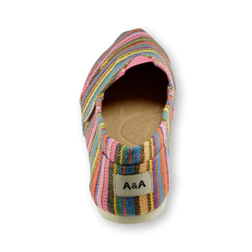 Indie Multicolored Canvas Slip On Shoes for Women