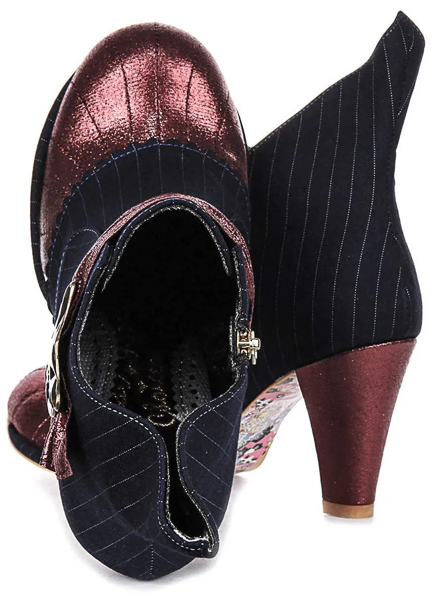 Irregular Choice Miaow In Navy Red For Women