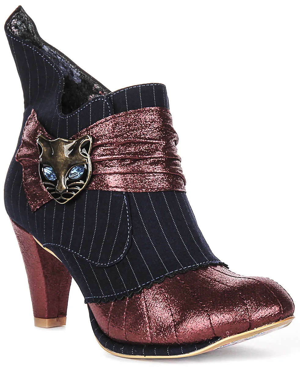 Irregular Choice Miaow In Navy Red For Women