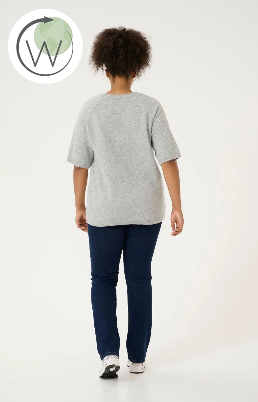 Kaffe Curve Sylvia Knit Jumper in Grey