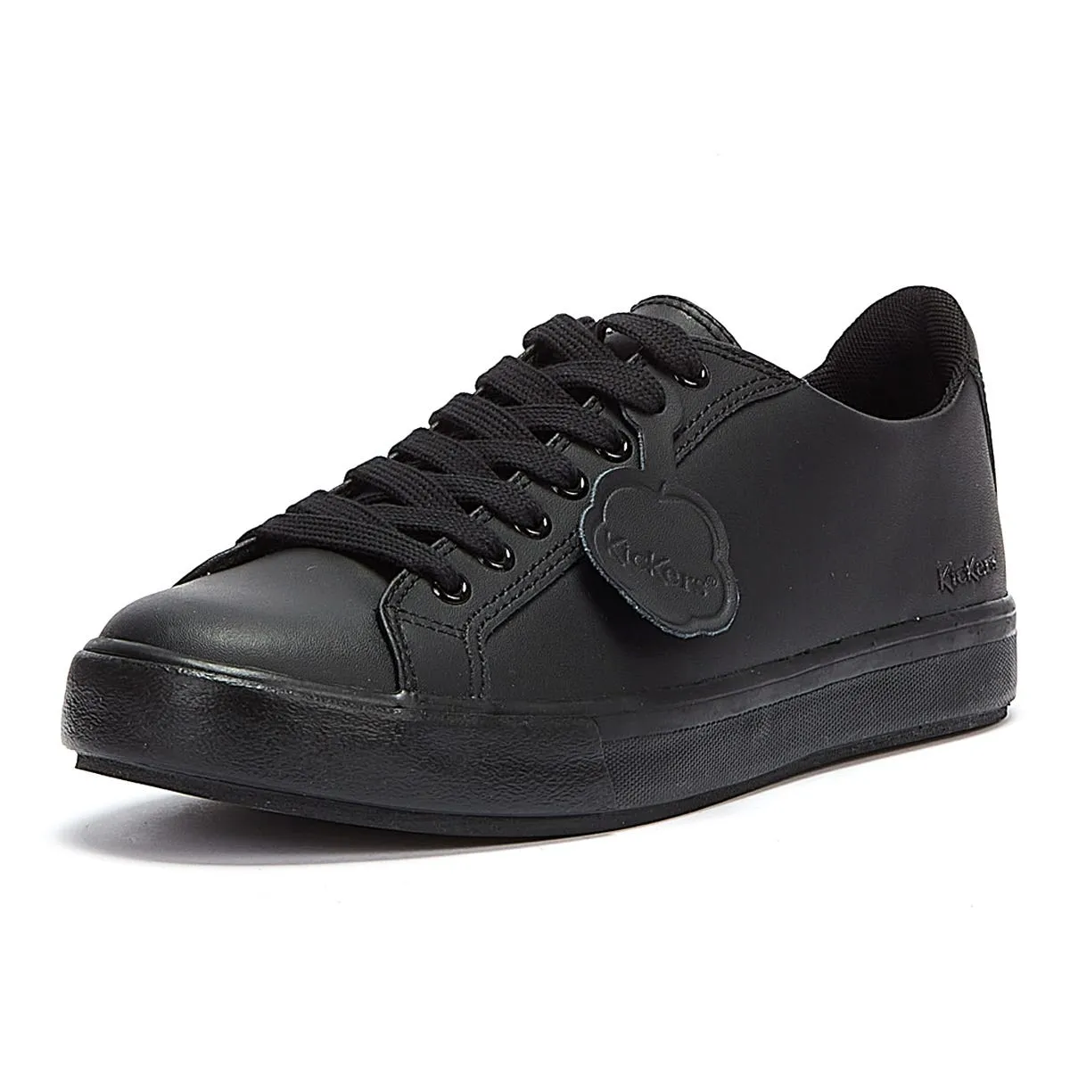 Kickers Black Leather Tovni Lacer Trainers