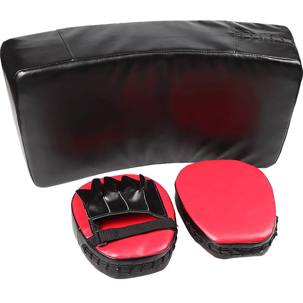 Kicking Boxing Sparring Shield & Punching Pad Mitts Combo