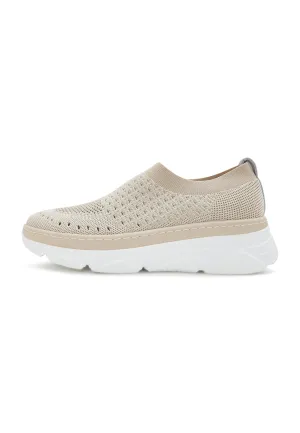 Knit Slip-On Sneakers - Beige