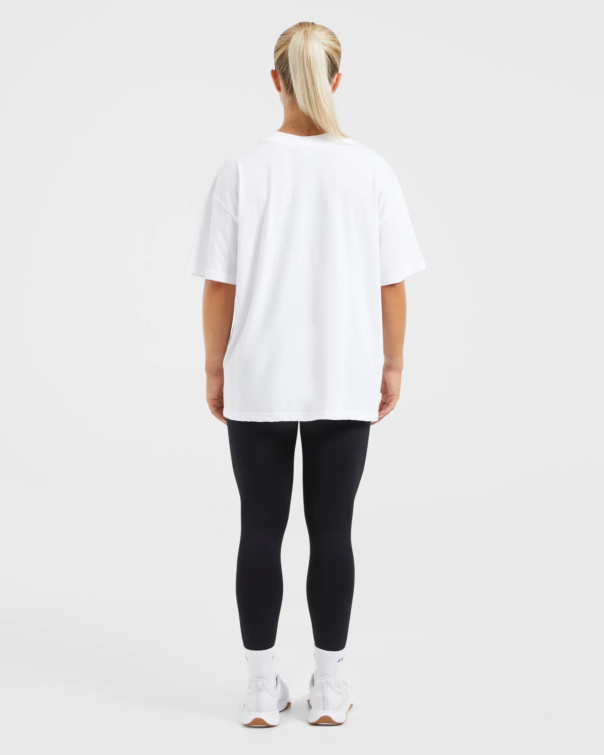 Lifting My Best Life Oversized T Shirt - White