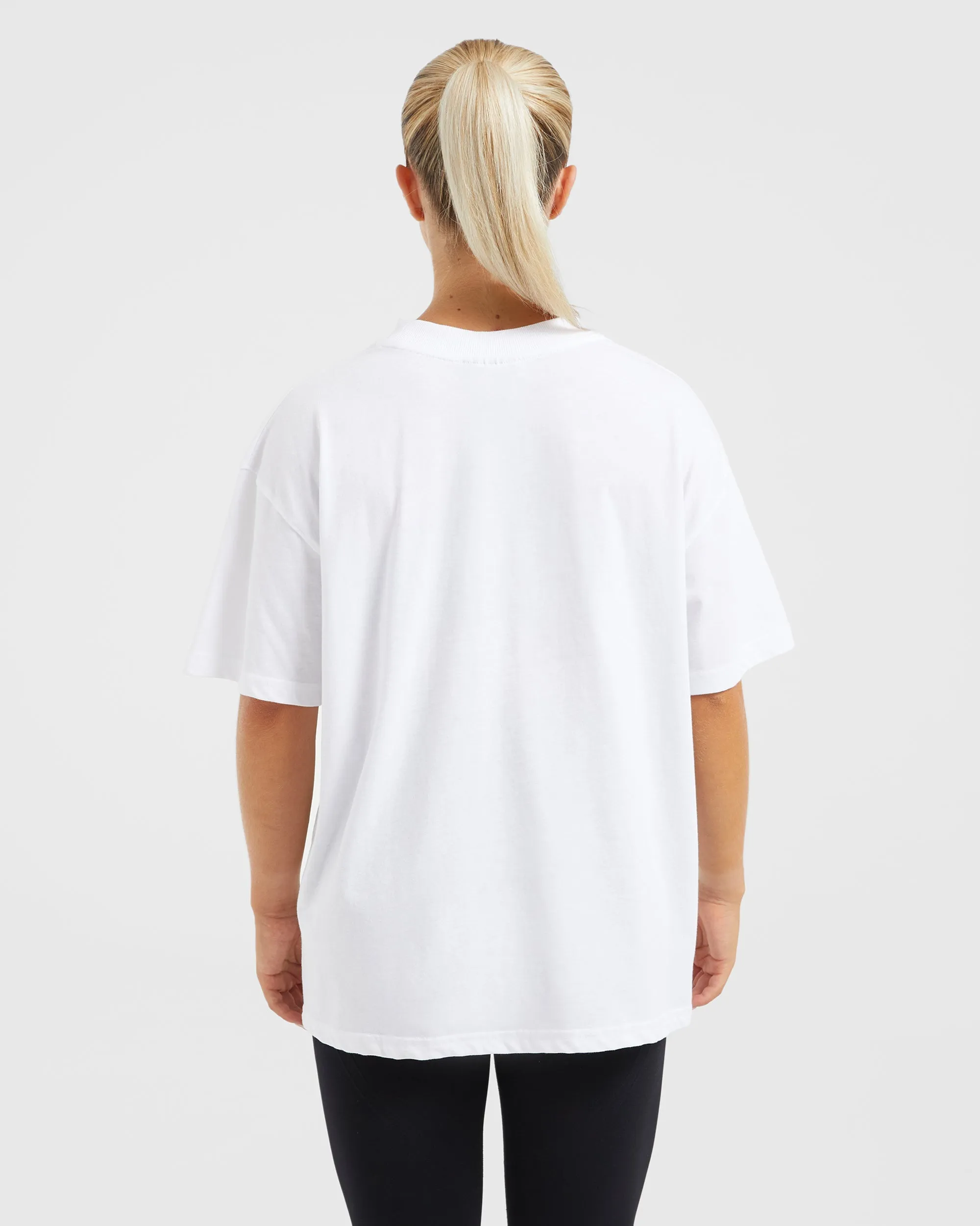 Lifting My Best Life Oversized T Shirt - White