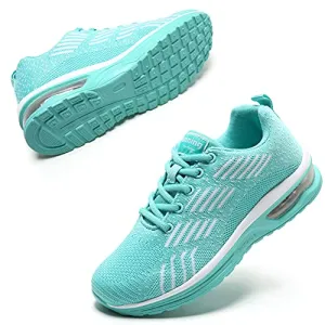 Maichal Womens Tennis Shoes Trainers Ladies Air Cushion Memory Foam Arch Support Mesh Lace Up Running Gym Sneakers