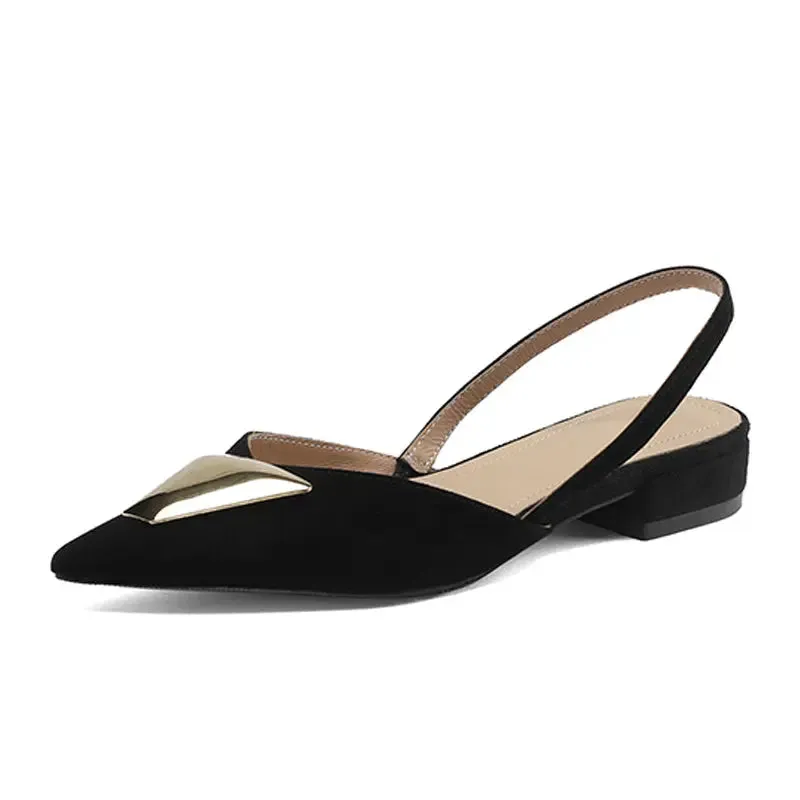 Majorie Gold Flat Sandals