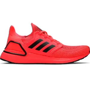 Men's Adidas Ultraboost 20, Pink/Black/Pink, 9 D Medium