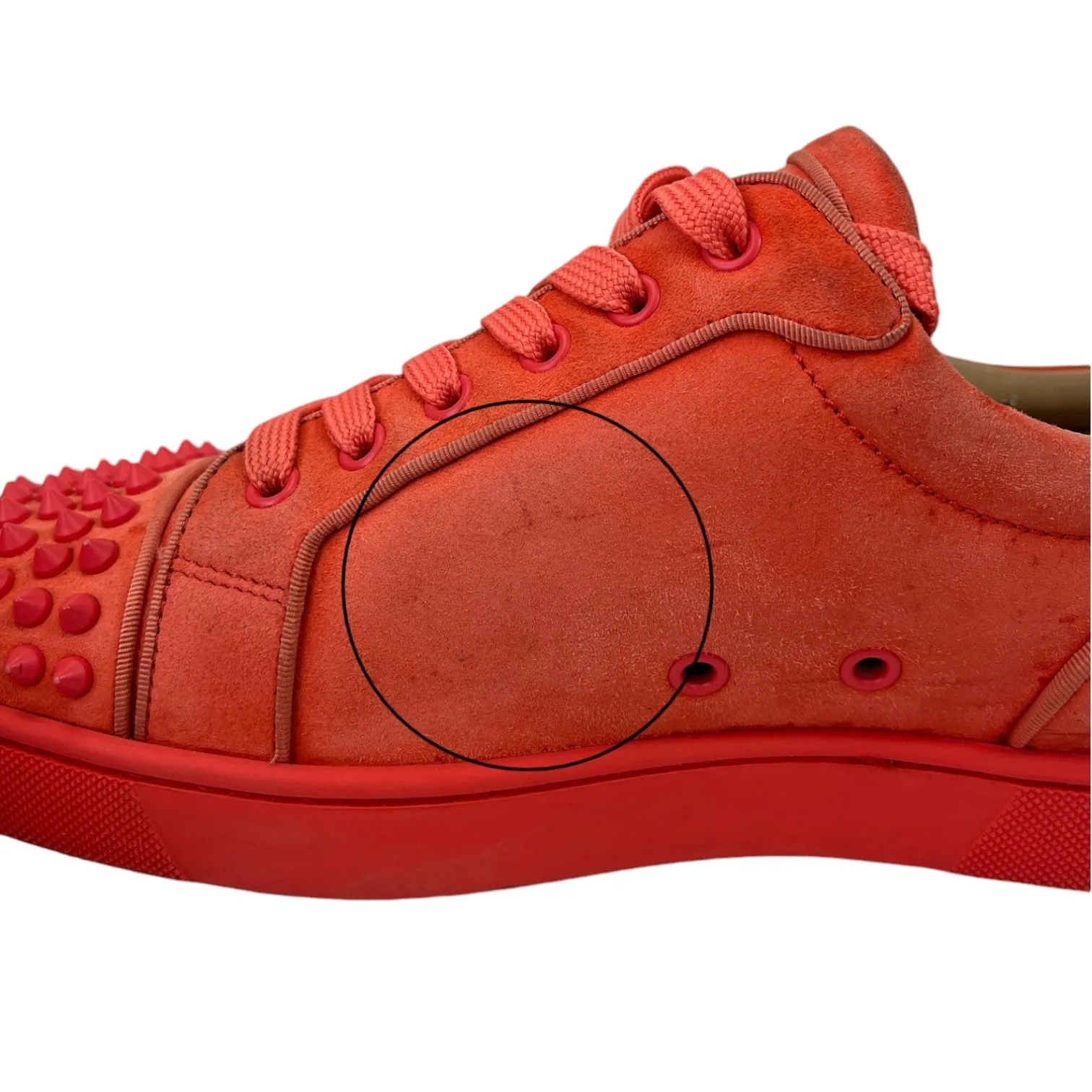 Men's Junior Spikes Low Trainers Red Size EU 41.5 / UK 7.5