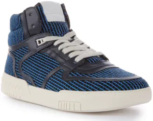 Missoni Lace up High Top Trainer In Blue