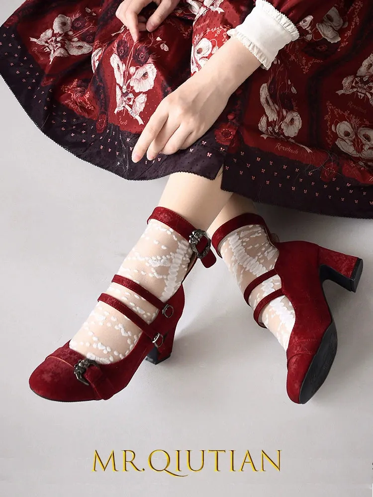 MR.Qiutian~Velia~Elegent Lolita Shoes CLA Thick Heel Shoes