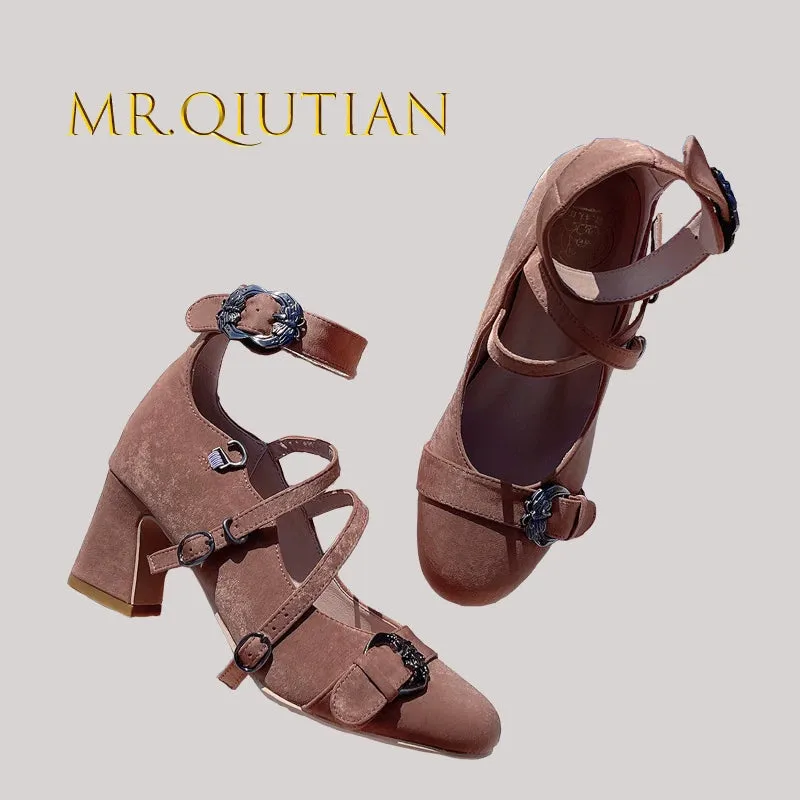 MR.Qiutian~Velia~Elegent Lolita Shoes CLA Thick Heel Shoes