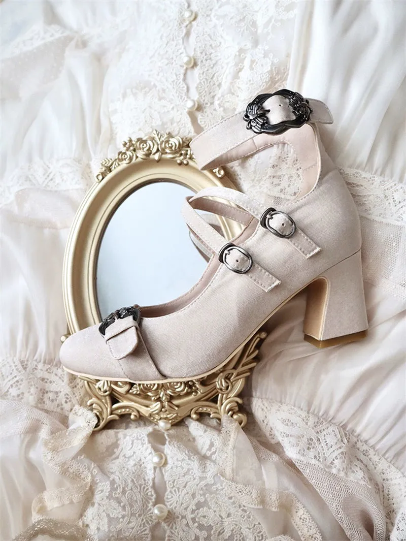 MR.Qiutian~Velia~Elegent Lolita Shoes CLA Thick Heel Shoes