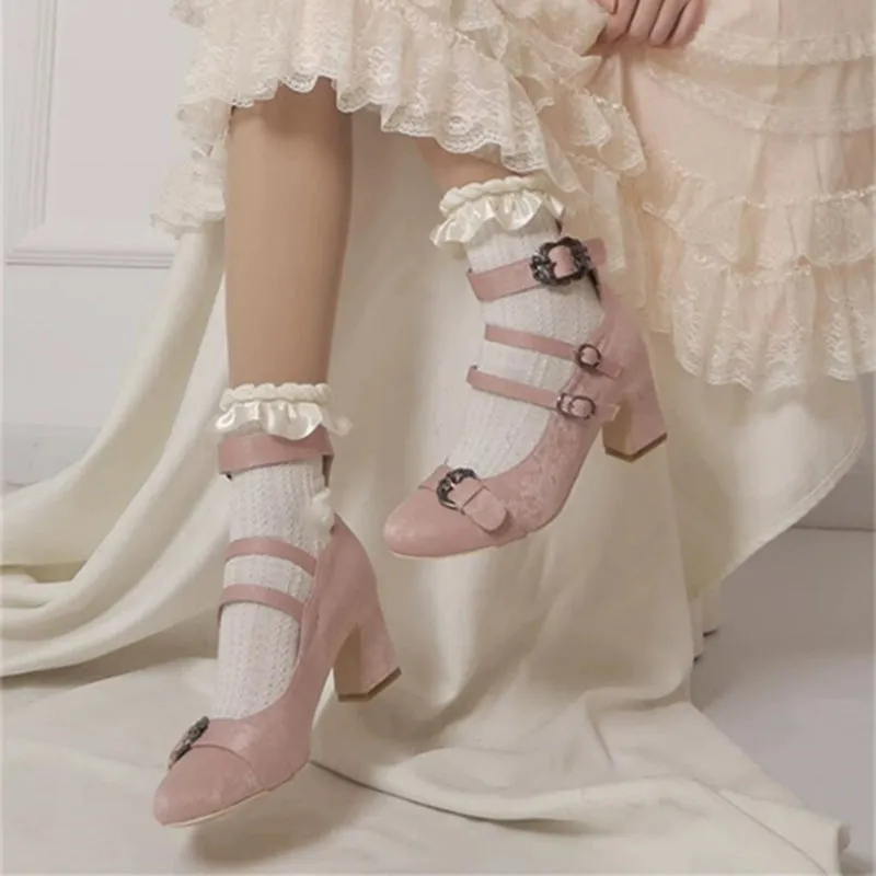 MR.Qiutian~Velia~Elegent Lolita Shoes CLA Thick Heel Shoes