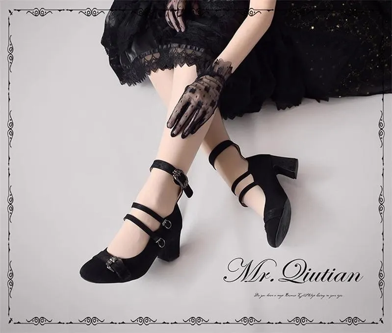 MR.Qiutian~Velia~Elegent Lolita Shoes CLA Thick Heel Shoes