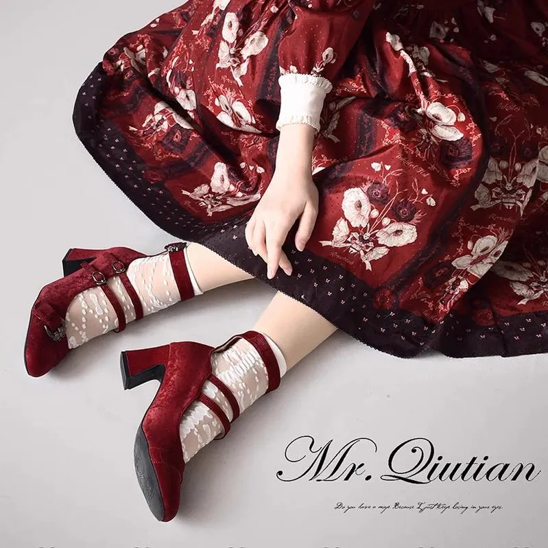 MR.Qiutian~Velia~Elegent Lolita Shoes CLA Thick Heel Shoes