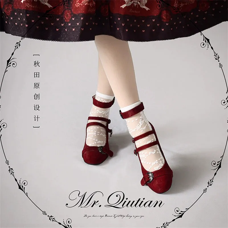 MR.Qiutian~Velia~Elegent Lolita Shoes CLA Thick Heel Shoes