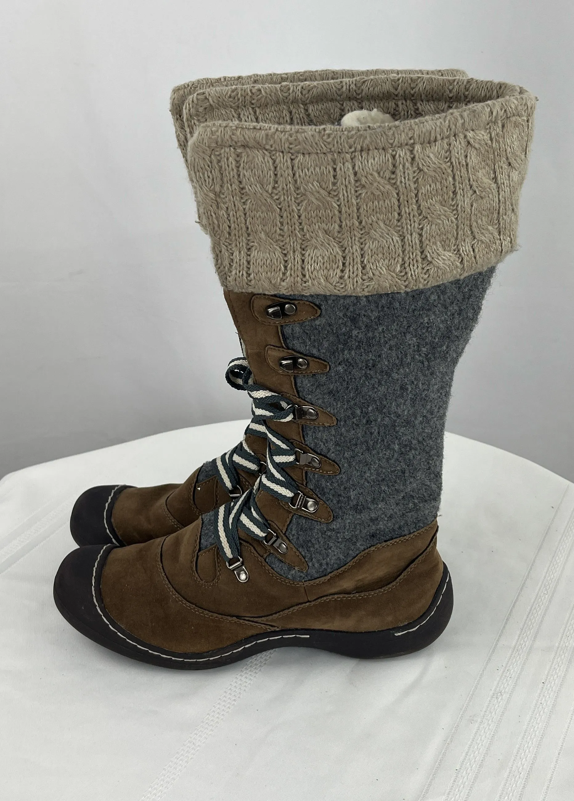 Muk Luks Women's Ginny Cold Weather Waterproof Lace Up Snow Boots Size 10