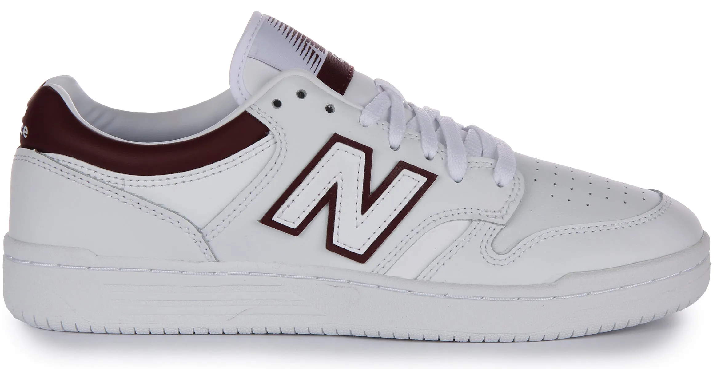 New Balance BB 480 LDB In White Maroon For Men