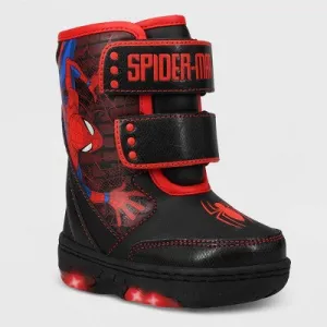 New - Marvel Toddler Boys' Spider-Man Winter Boots - Red/Black 11T