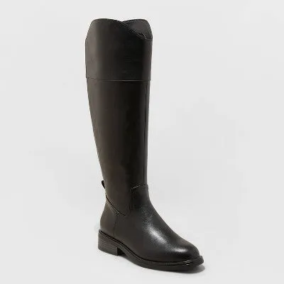 New - Women's Sienna Tall Dress Boots - A New Day Black 11