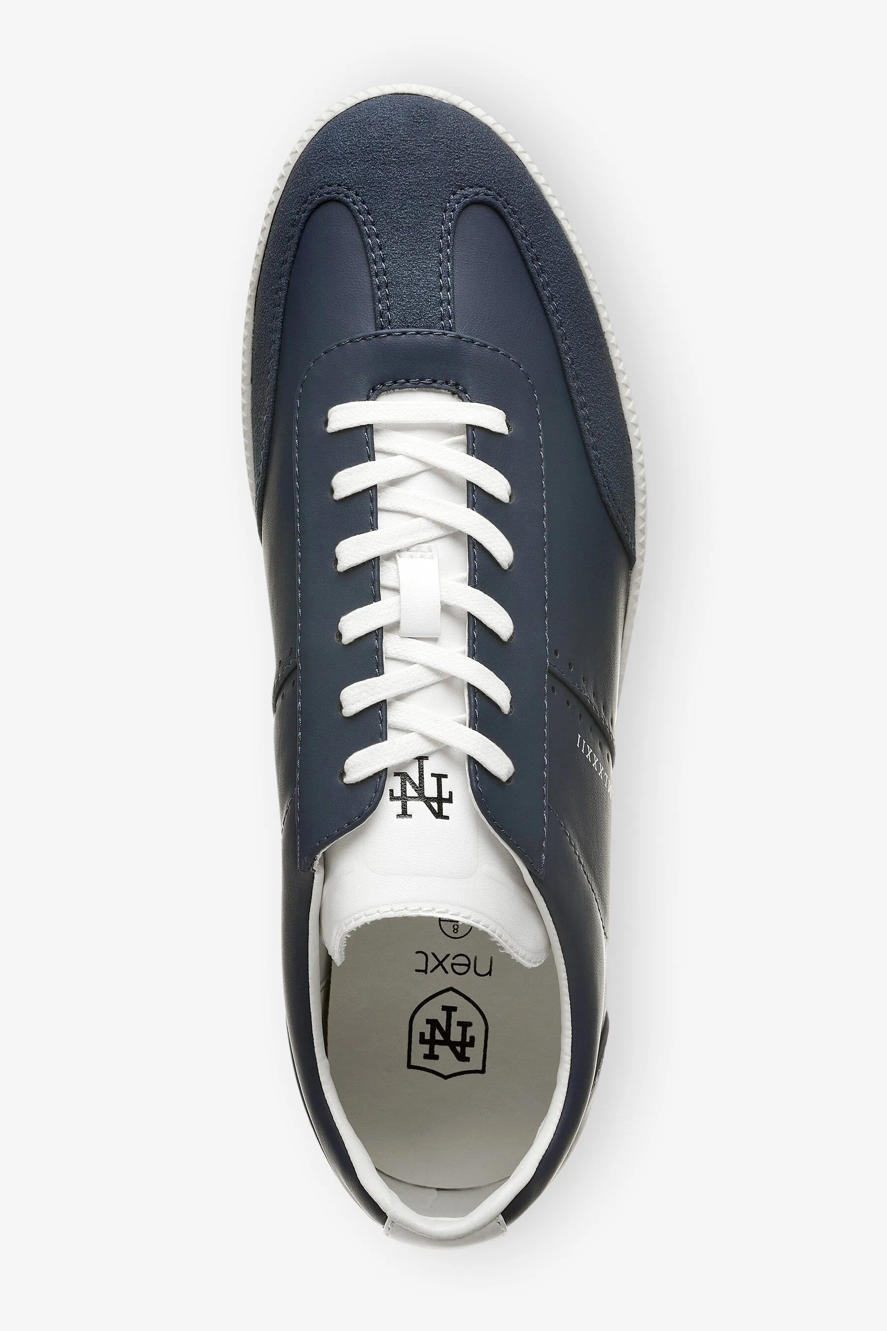 Next Navy Retro Mens Trainers