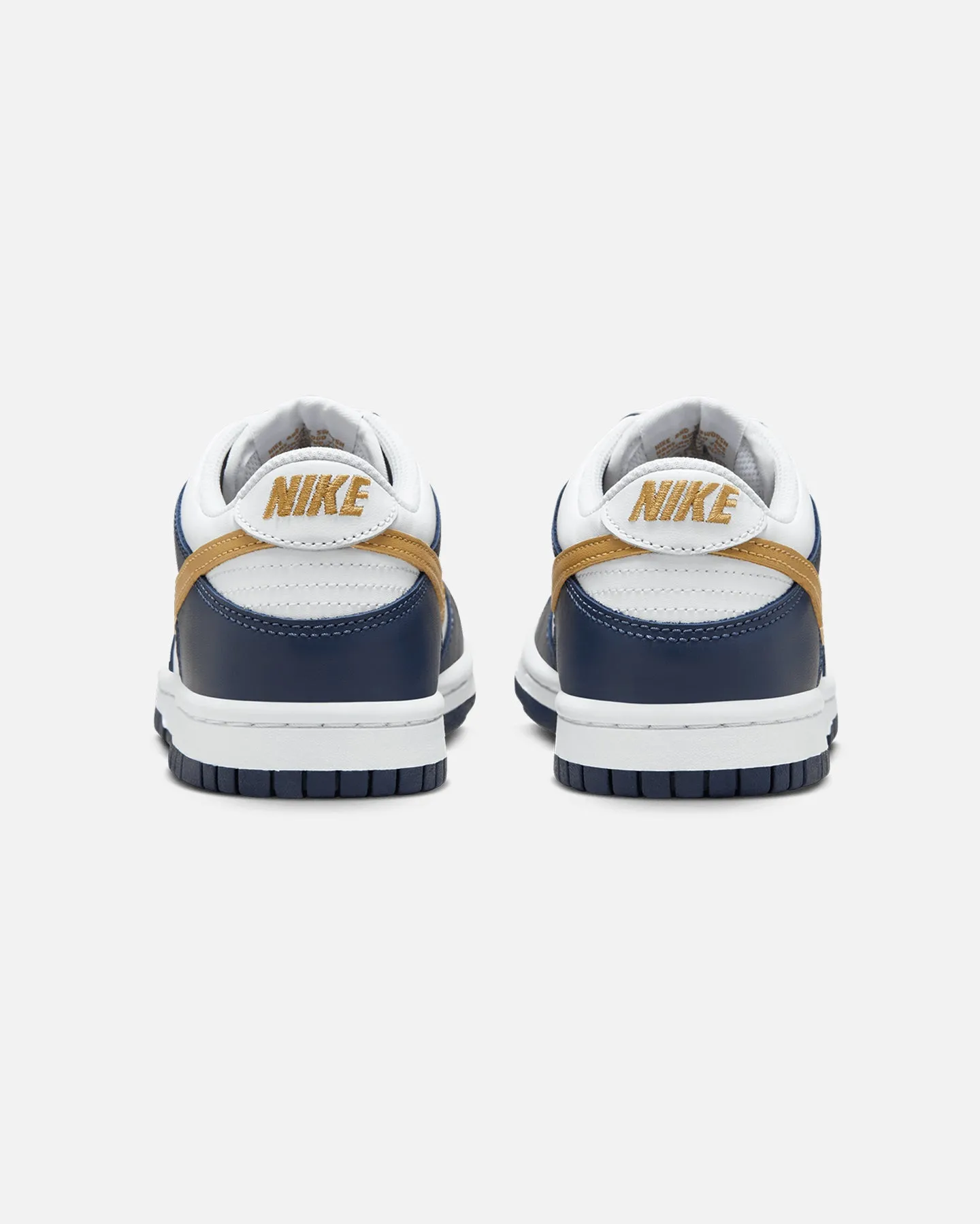 Nike Kids' Dunk Low (GS) White/Wheat-Midnight Navy