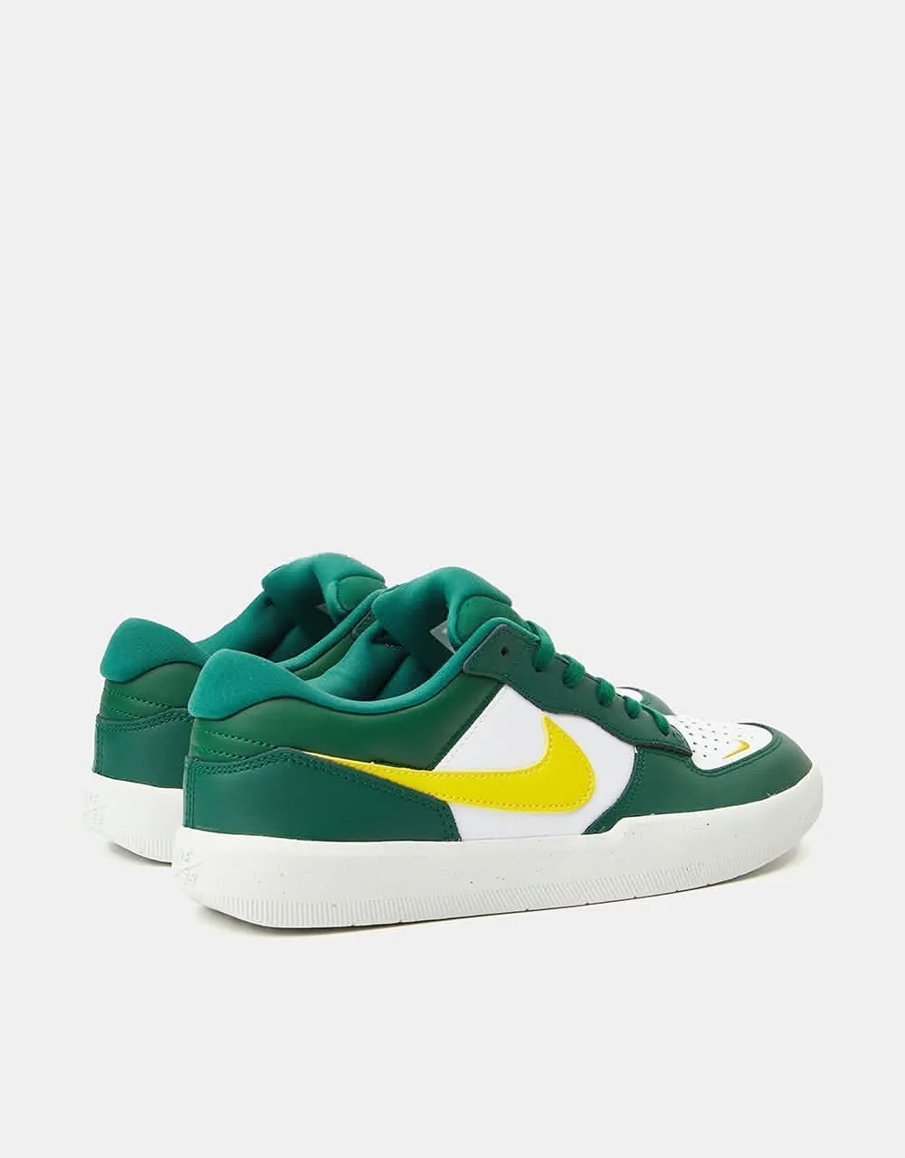 Nike SB Force 58 Premium Leather Skate Shoes - Gorge Green/Tour Yellow-White-Gorge Green-Summit White