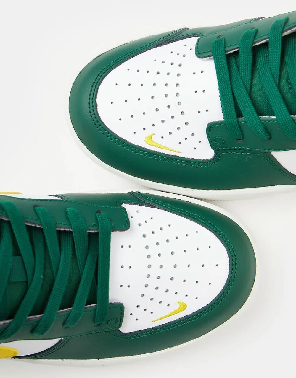 Nike SB Force 58 Premium Leather Skate Shoes - Gorge Green/Tour Yellow-White-Gorge Green-Summit White