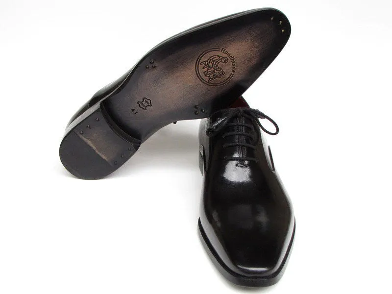 Paul Parkman Men's Black Oxford Leather Upper And Leather Sole