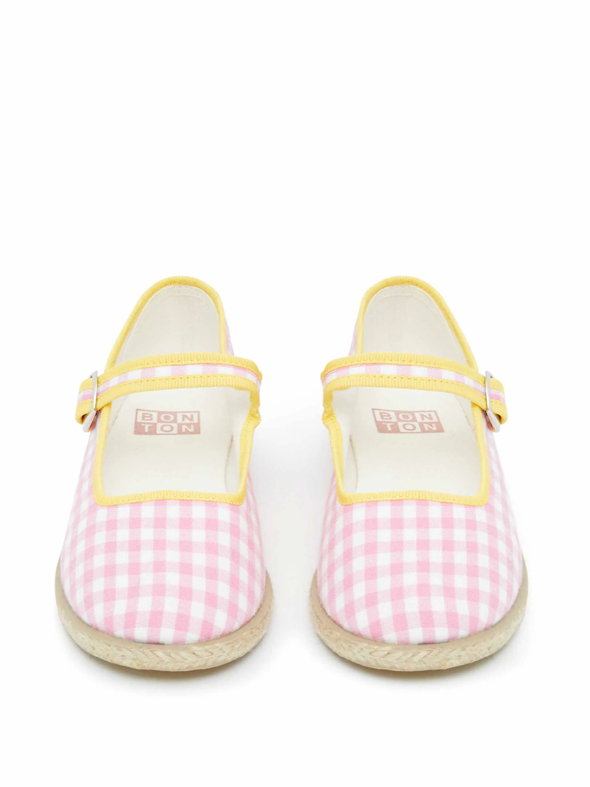 Pink gingham shoes