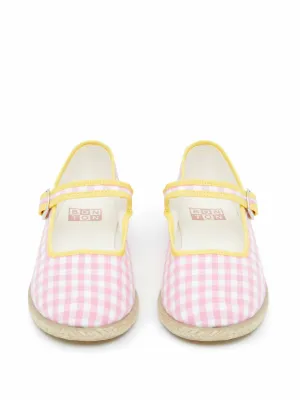 Pink gingham shoes