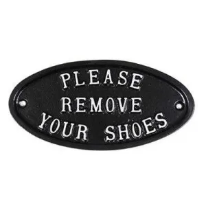 Please Remove Your Shoes Sign