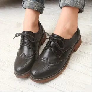 PLUS Size 34-43 Brogue Oxford Shoes Women Flats New Spring 2017 Fashion Women Shoes sapatos femininos sapatilhas zapatos mujer