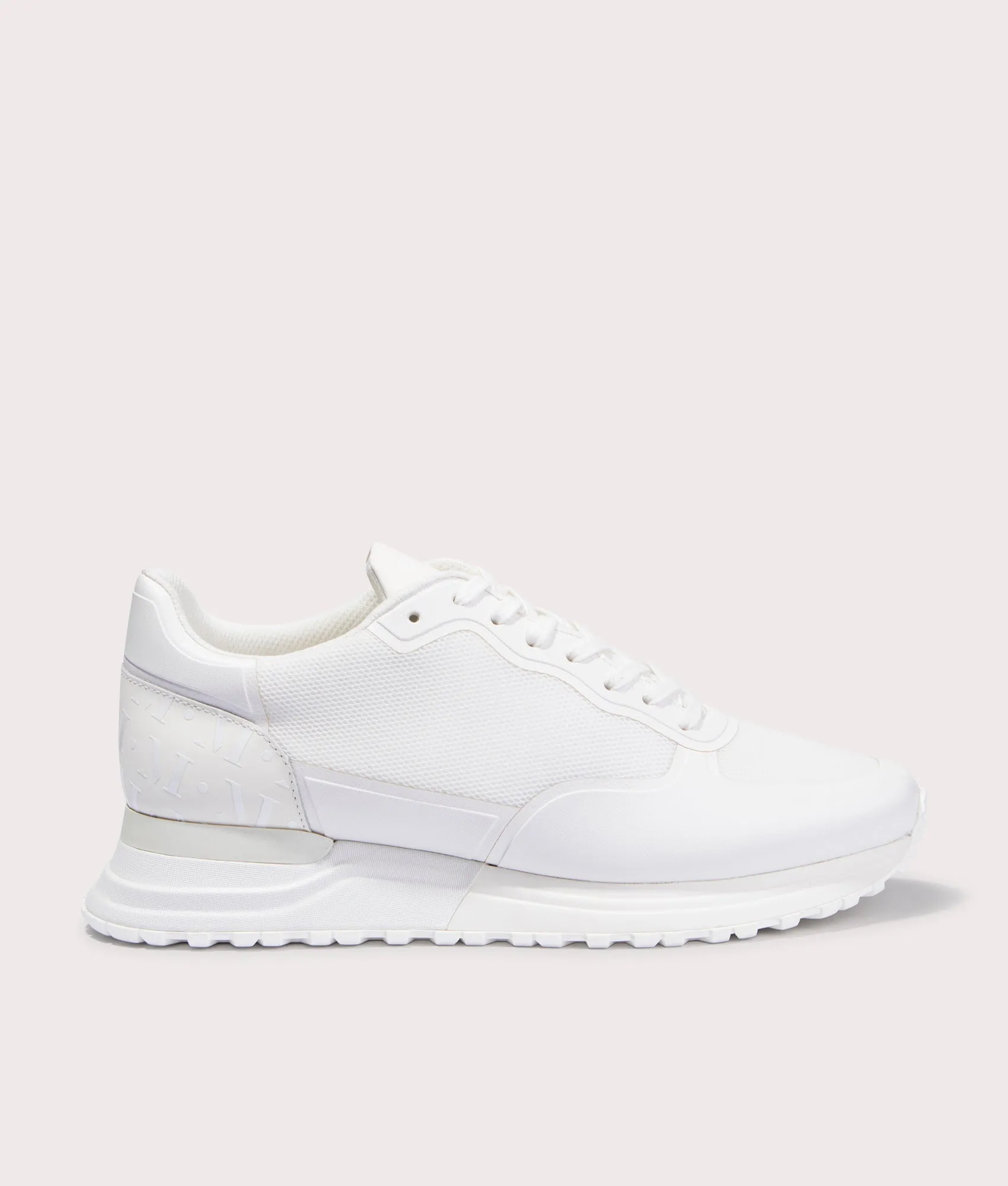 Popham 3D Fused Mesh White Trainers