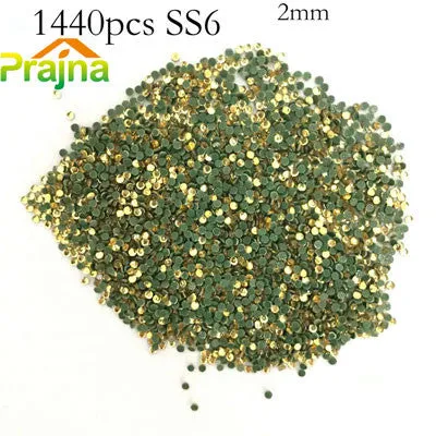 Prajna SS6 1440pcs 2mm Acryl Hotfix Rhinestones For Clothes Rhinestone Wedding Shoes Dress Rhinestone Jean Jacket Adhesive A13