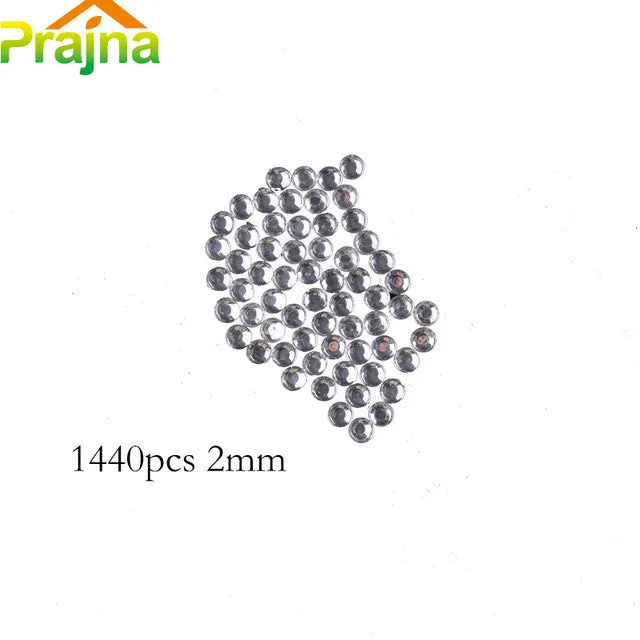 Prajna SS6 1440pcs 2mm Acryl Hotfix Rhinestones For Clothes Rhinestone Wedding Shoes Dress Rhinestone Jean Jacket Adhesive A13